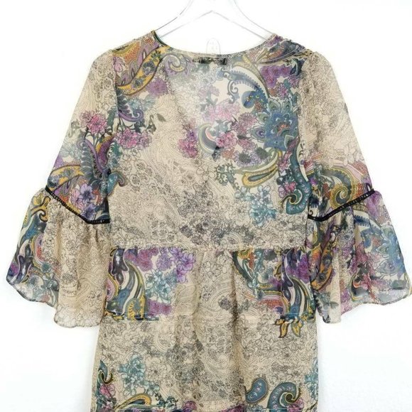 Jiffunny Do Womens A Line Dress Beige Floral Midi - Picture 5 of 12